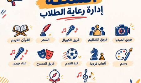 إعلان هام خاص بأنشطة إدارة رعاية الطلاب